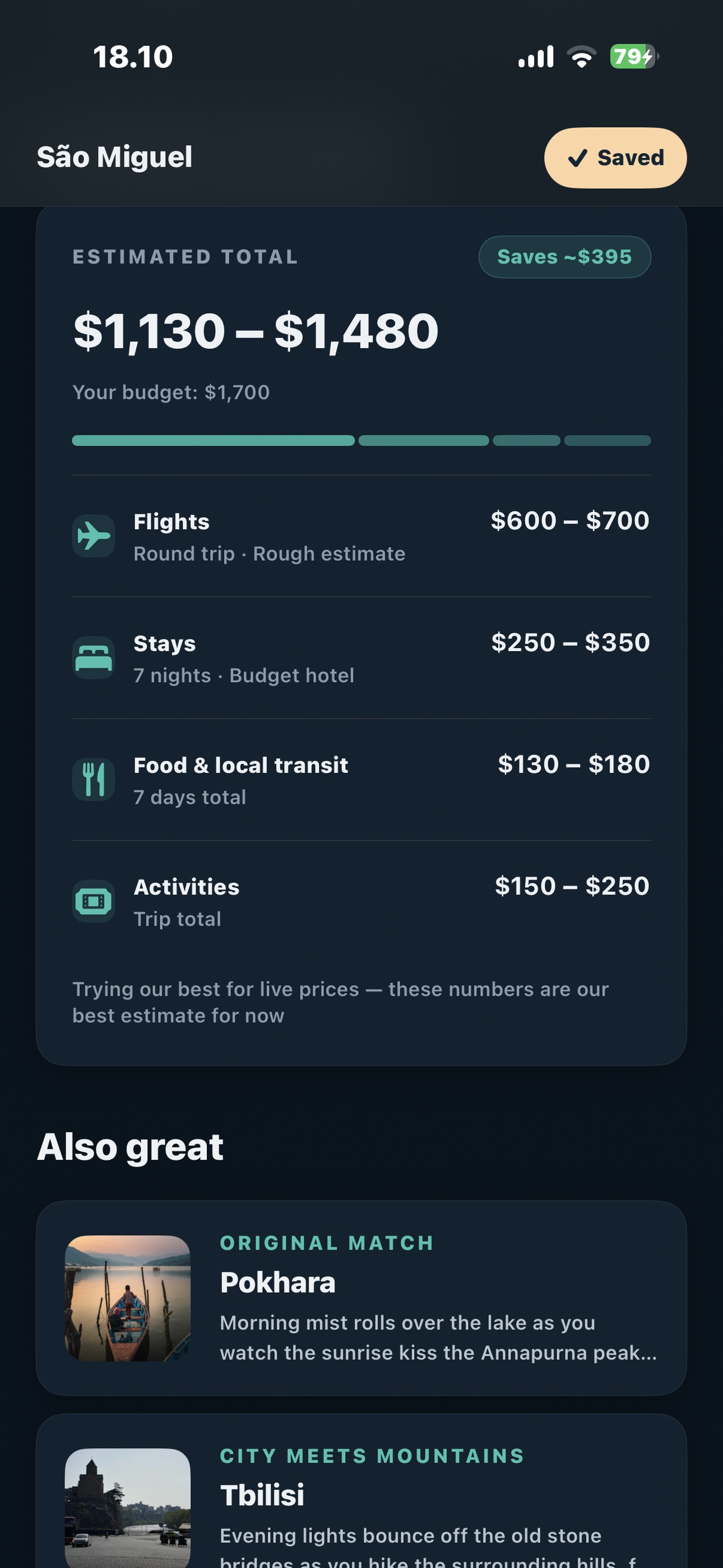 What it costs. Honestly. Estimates, never fake precision.